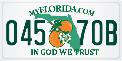 FL license plate 0457OB