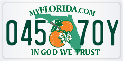 FL license plate 0457OY
