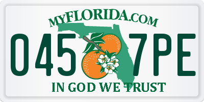 FL license plate 0457PE
