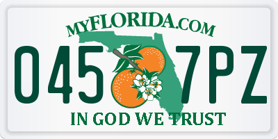 FL license plate 0457PZ
