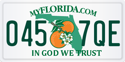 FL license plate 0457QE