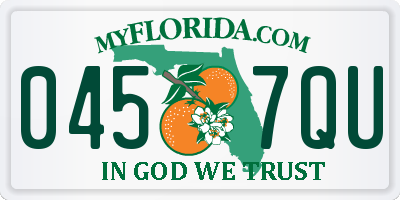 FL license plate 0457QU
