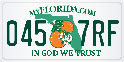FL license plate 0457RF
