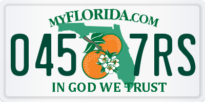 FL license plate 0457RS