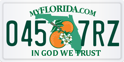 FL license plate 0457RZ