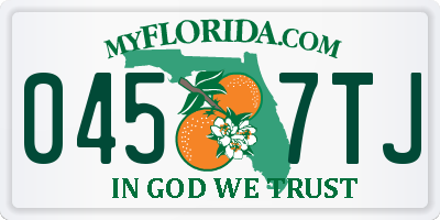 FL license plate 0457TJ