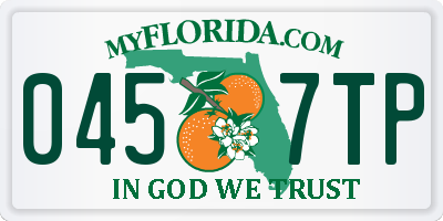 FL license plate 0457TP