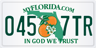 FL license plate 0457TR