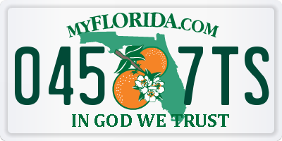 FL license plate 0457TS