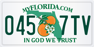 FL license plate 0457TV
