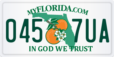FL license plate 0457UA