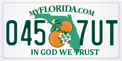 FL license plate 0457UT