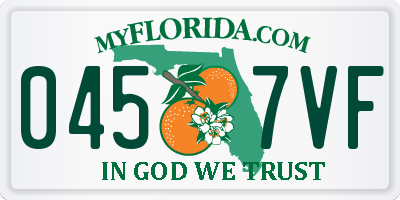 FL license plate 0457VF