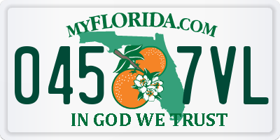 FL license plate 0457VL