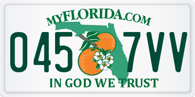 FL license plate 0457VV