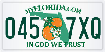 FL license plate 0457XQ