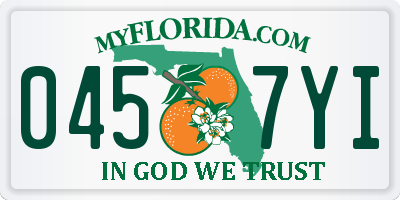 FL license plate 0457YI