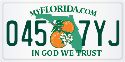 FL license plate 0457YJ