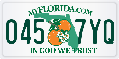 FL license plate 0457YQ