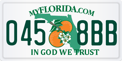 FL license plate 0458BB