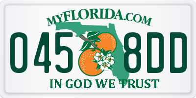 FL license plate 0458DD