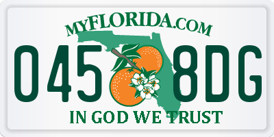 FL license plate 0458DG