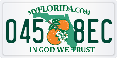 FL license plate 0458EC
