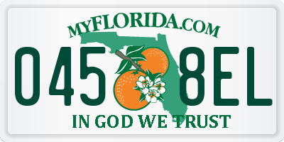 FL license plate 0458EL