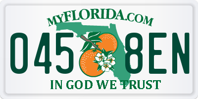FL license plate 0458EN