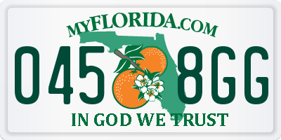 FL license plate 0458GG