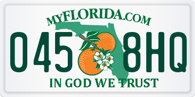 FL license plate 0458HQ