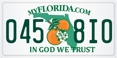 FL license plate 0458IO