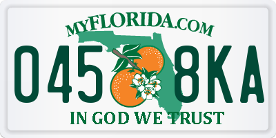 FL license plate 0458KA