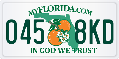 FL license plate 0458KD