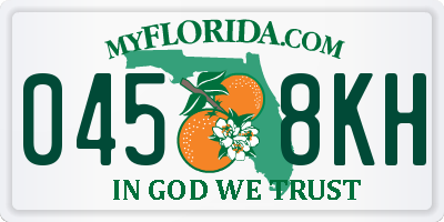 FL license plate 0458KH