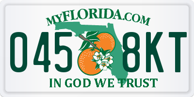 FL license plate 0458KT