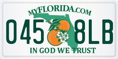 FL license plate 0458LB