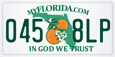 FL license plate 0458LP