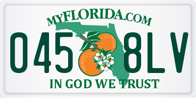 FL license plate 0458LV