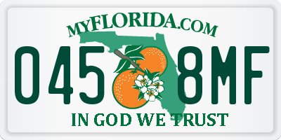 FL license plate 0458MF