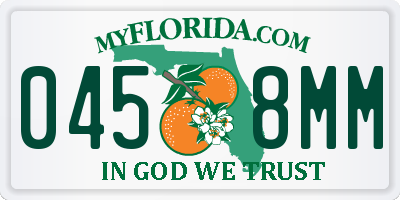 FL license plate 0458MM
