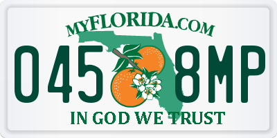 FL license plate 0458MP