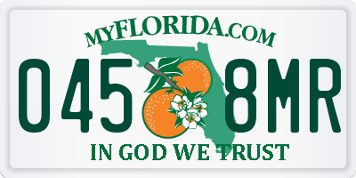 FL license plate 0458MR