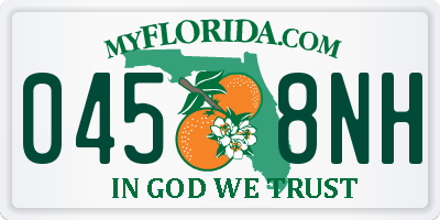 FL license plate 0458NH