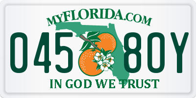 FL license plate 0458OY