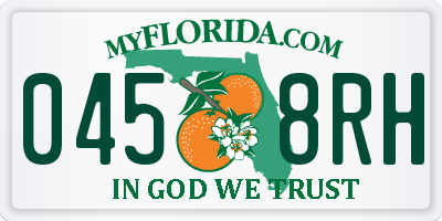 FL license plate 0458RH