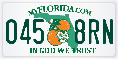 FL license plate 0458RN