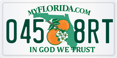 FL license plate 0458RT