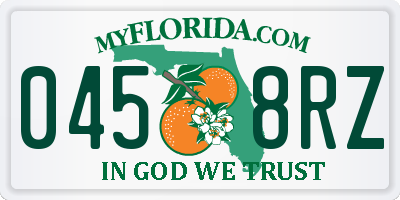 FL license plate 0458RZ