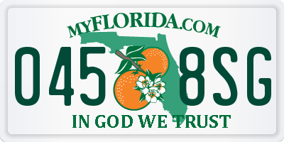 FL license plate 0458SG